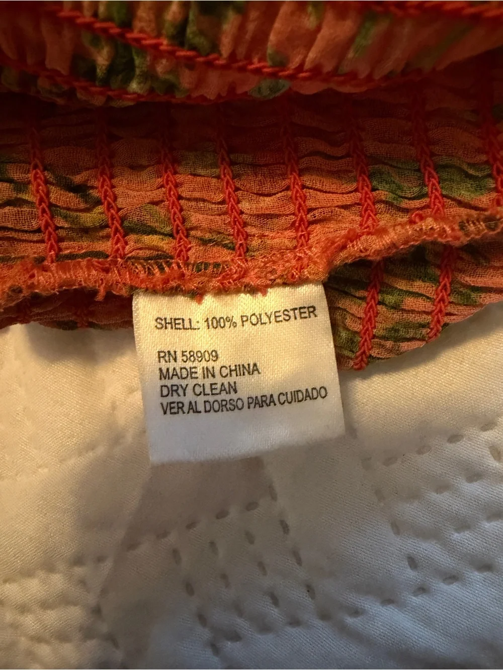 Gianni Bini | Orange Floral Summer Fully Smocked Lightweight Cami